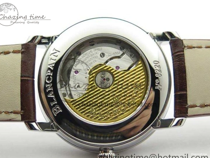 0519 FreshLook Villeret 6654 SS Complicated Function OMF 1:1 Best Edition White Dial On Brown Leather Strap A 8119